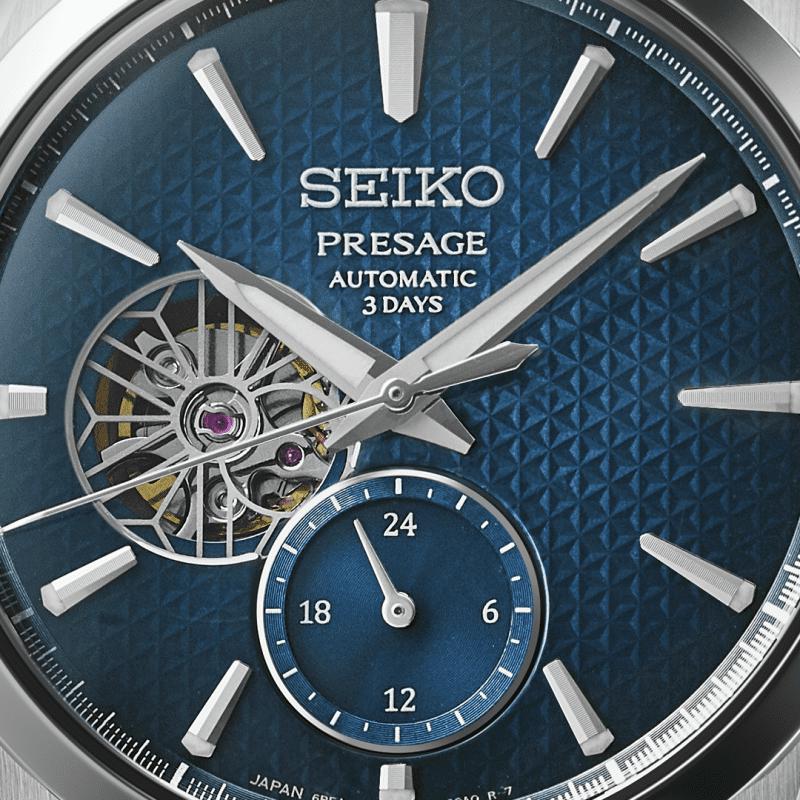 Gents Seiko Presage Ao Sharp-Edged Open Heart