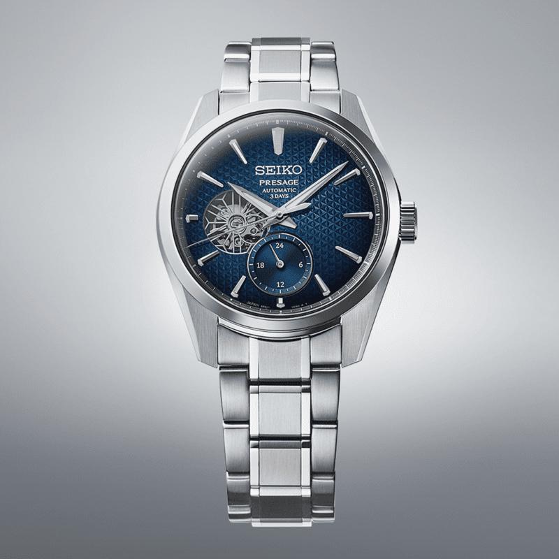 Gents Seiko Presage Ao Sharp-Edged Open Heart
