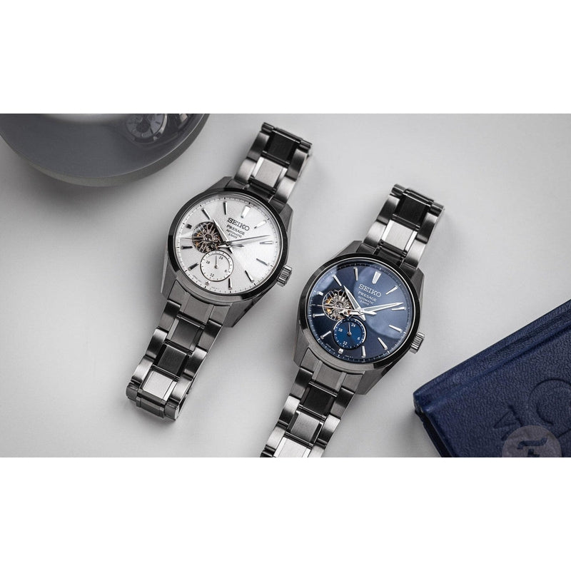 Gents Seiko Presage Ao Sharp-Edged Open Heart