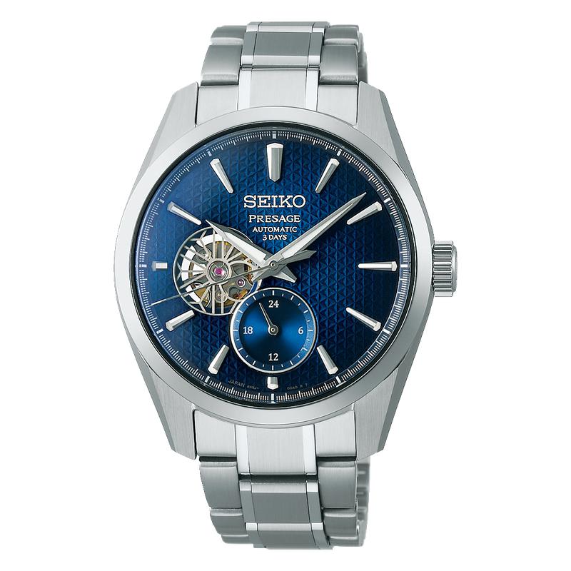Gents Seiko Presage Ao Sharp-Edged Open Heart