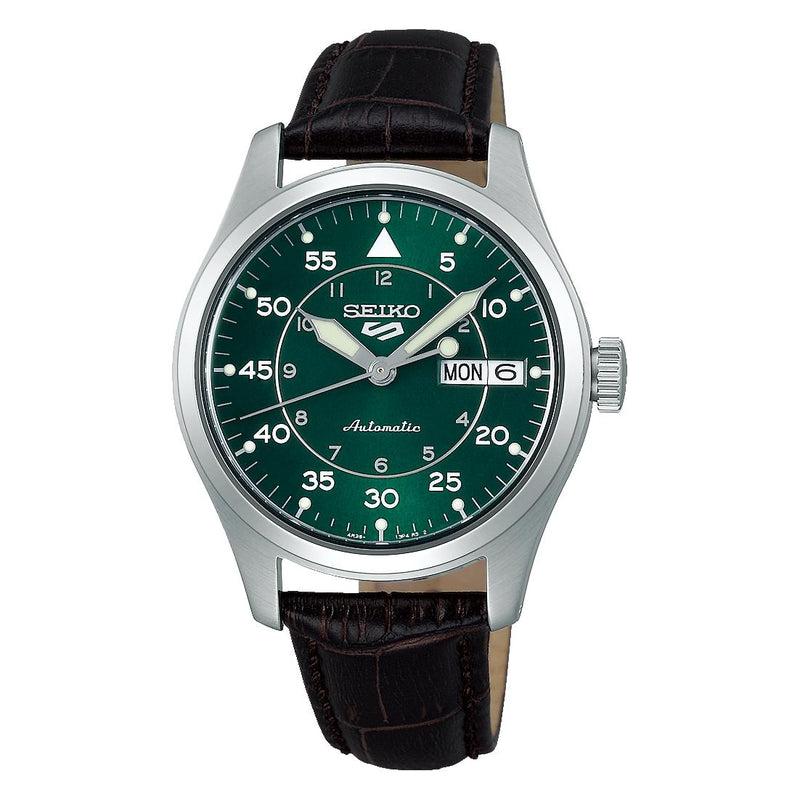 Seiko 5 Kelly Green Flieger Suit Style Watch - SRPJ89K1