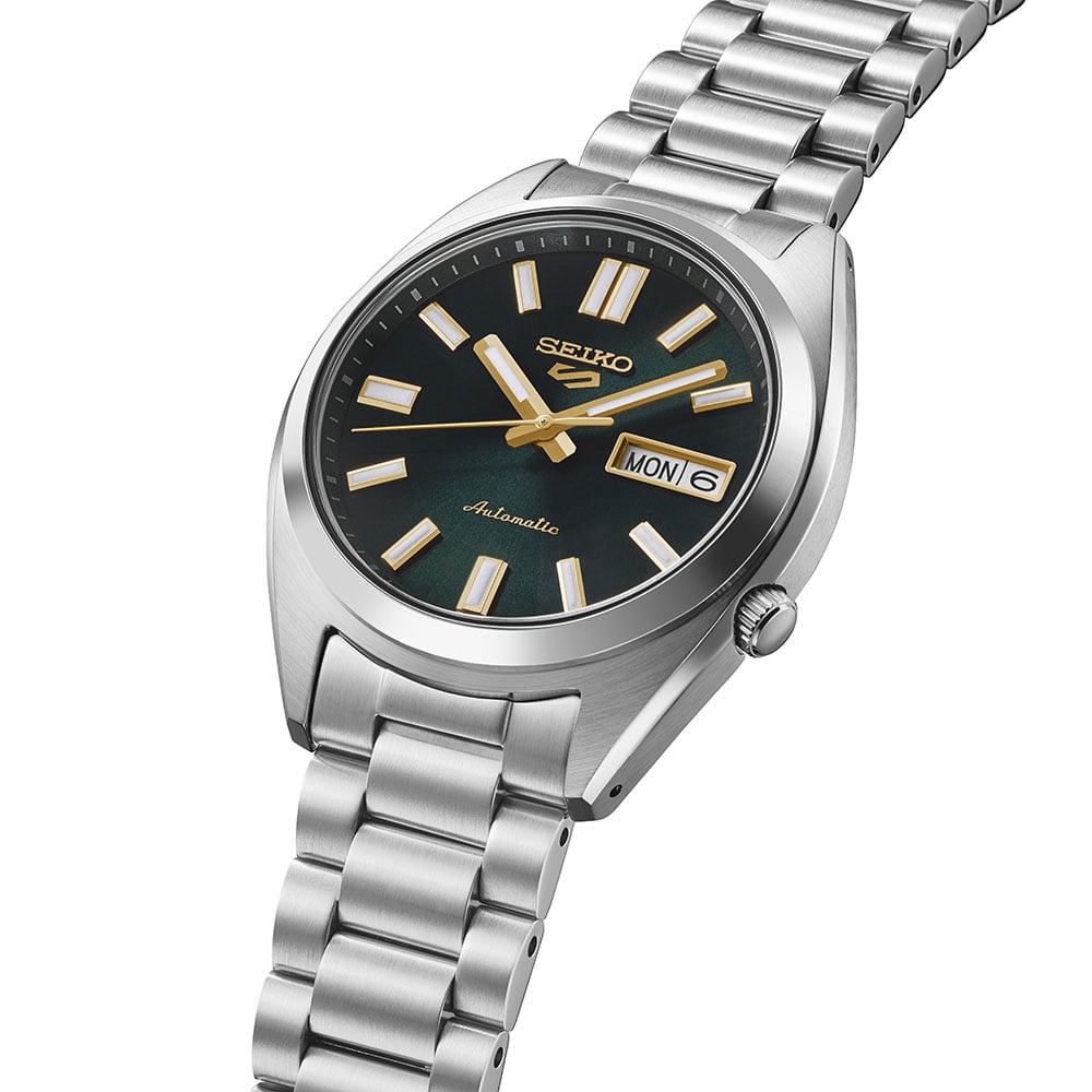 Seiko 5 Sports SNXS Vintage Gold Collection – in ‘Green Tie’ Automatic Watch