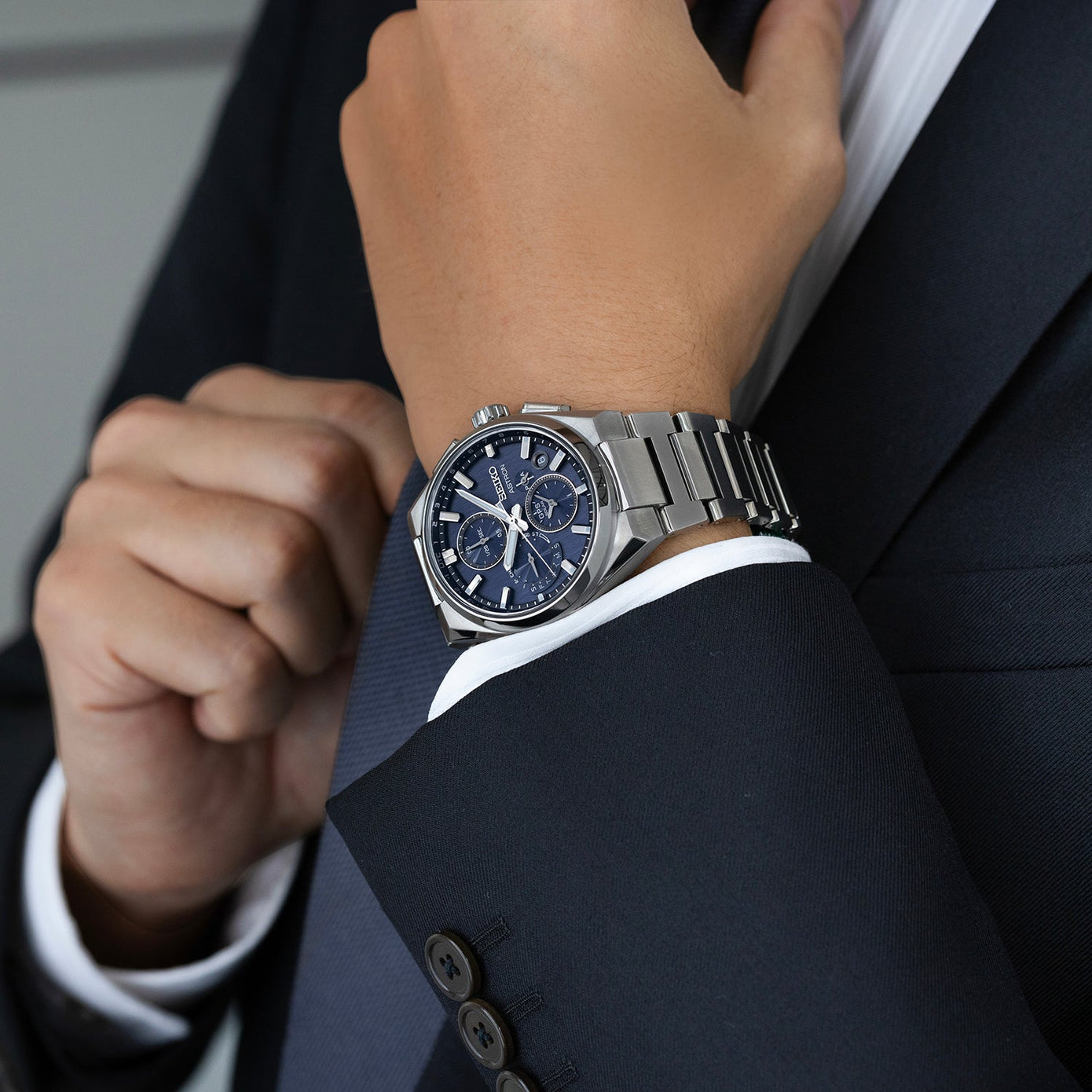 Seiko Astron GPS Solar 5X Dual-Time Chronograph in Infinite Blue Watch