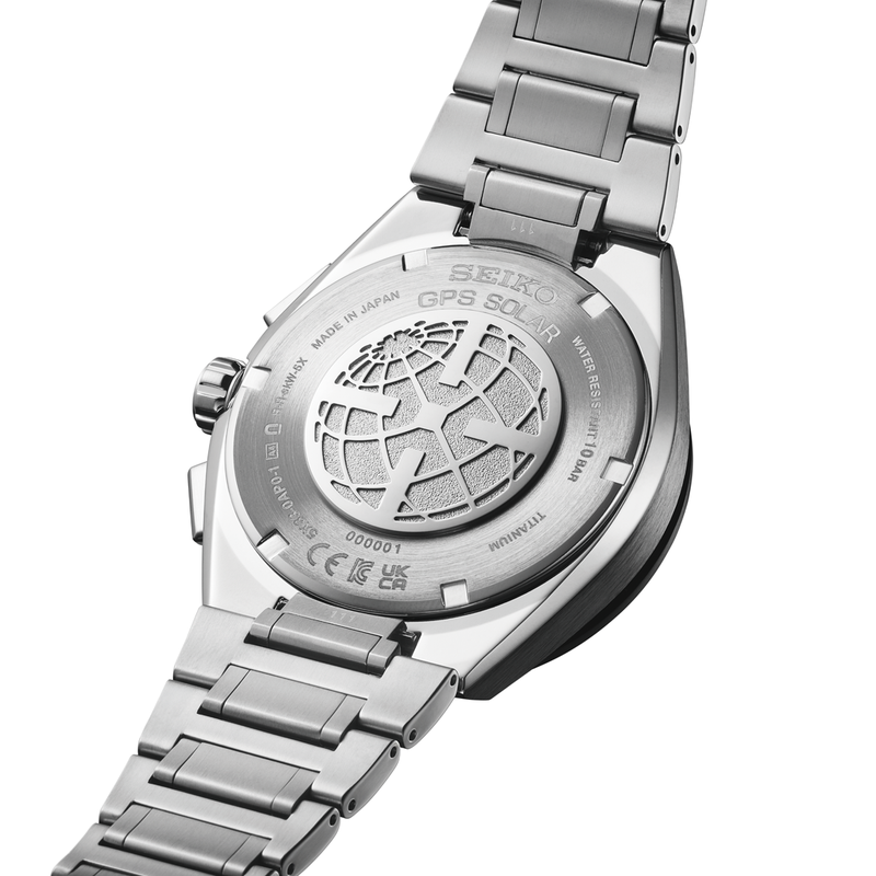 Seiko Astron GPS Solar Dual-Time Chronograph SSH175J1 Men's Titanium Watch