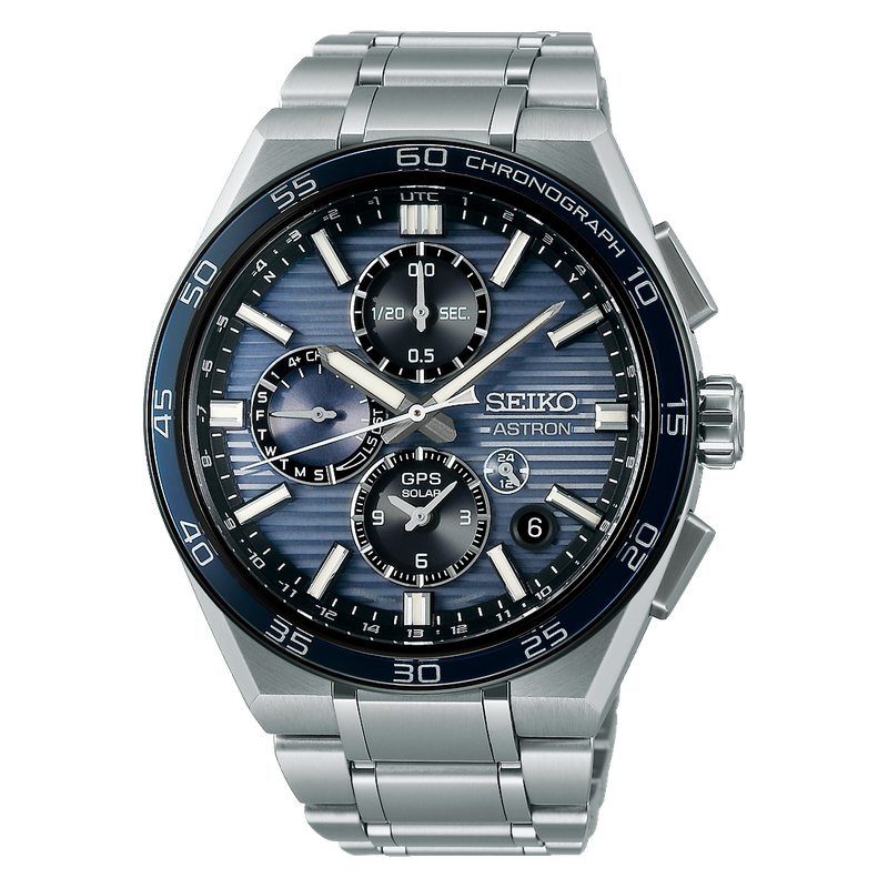 Seiko Astron GPS Solar Dual-Time Chronograph SSH175J1 Men's Titanium Watch
