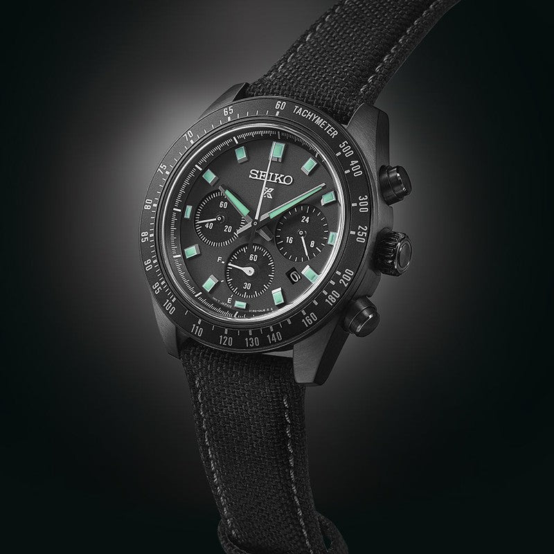 Seiko Prospex Black Series Night Vision Solar Speedtimer Chronograph - SSC923P1