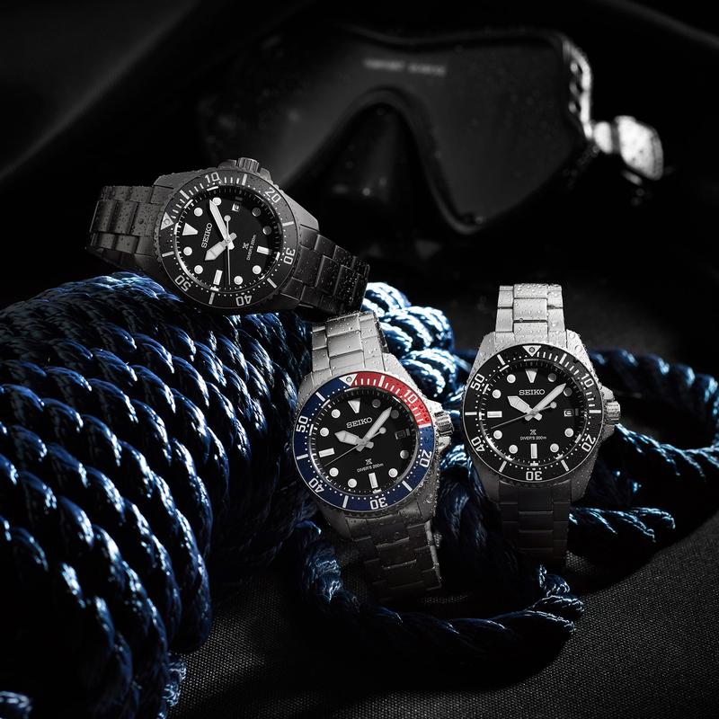 Seiko Prospex Solar Diver All-Black 200m Waterproof Watch – Seiko