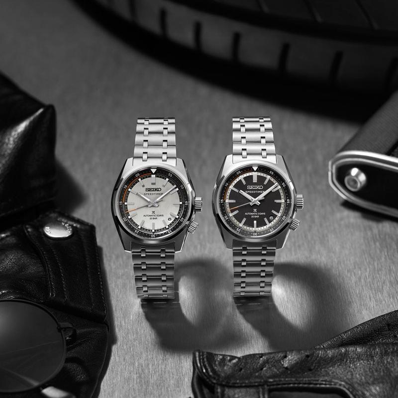 Seiko Speedtimer 6R Compact Countdown Black Grey Contrast Watch